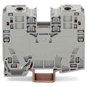 Wago 35 Sqmm Gray 2-Conductor Through Lateral Marker Slots Terminal Block for Cage Clamp, 285-135