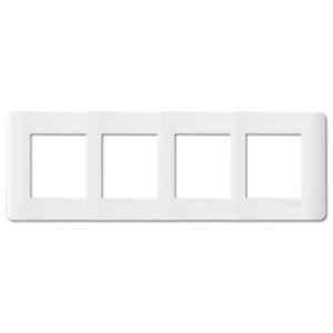 Schneider Electric Zencelo 8 Module Polycarbonate White Cover Frame, IN8408HC