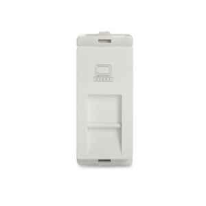 Schneider Electric Livia 1 Module RJ45 CAT6 White Data Outlet with Shutter, P4046