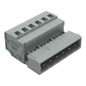 Wago 2.5 Sqmm 5mm 6 Pole Gray 1-Conductor Cage Clamp Male Connector, 231-606