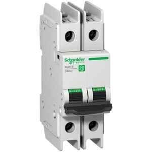 Schneider Electric Multi9 C60BP 10A C Curve Double Pole MCB, M9F42210, Breaking Capacity: 10 kA