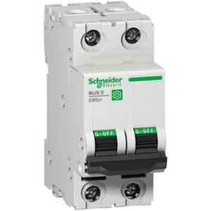 Schneider Electric Multi9 C60SP 6A C Curve Double Pole MCB, M9F22216, Breaking Capacity: 10kA