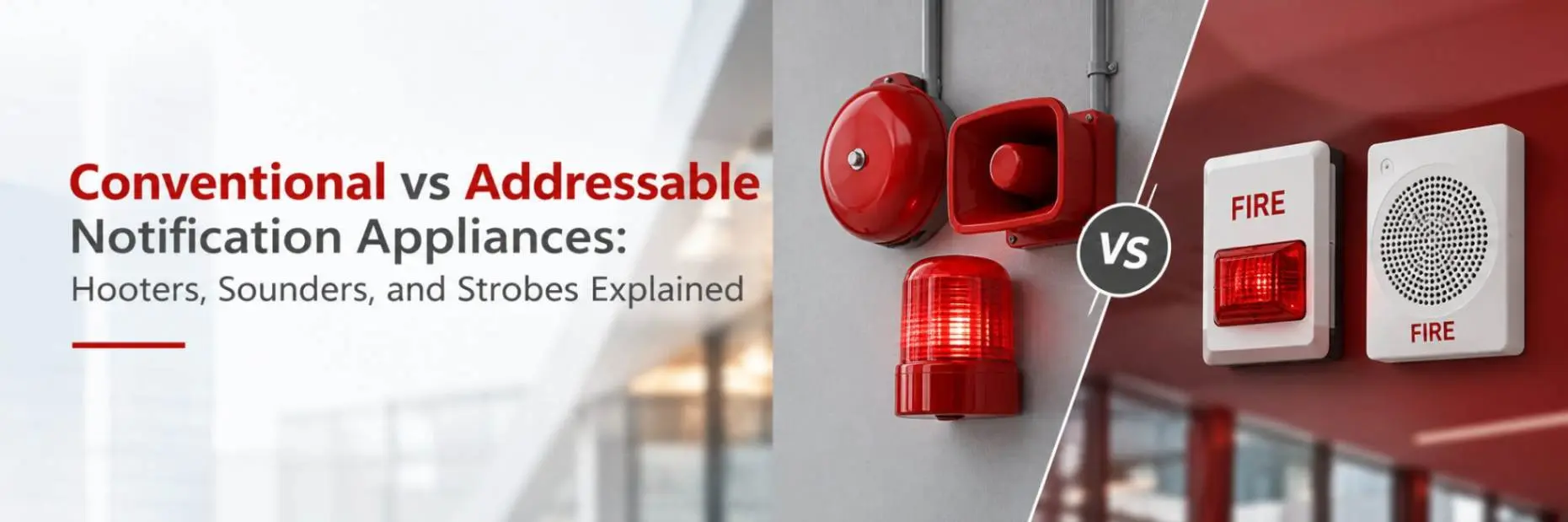 Conventional vs Addressable Notification Appliances: Hooters, Sounders, and Strobes Explained