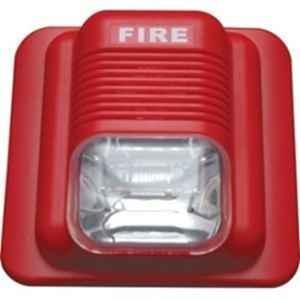 Agni 24V 100dB Red ABS Fire Siren with Strobe, ADESF1